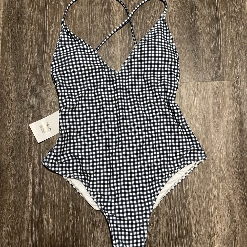 Plaid cheeky swimsuit